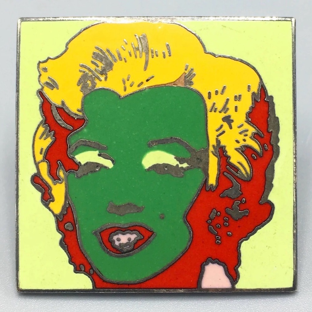 Vintage Acme Studios Andy Warhol Cloisonné Enamel Marilyn Monroe Pin